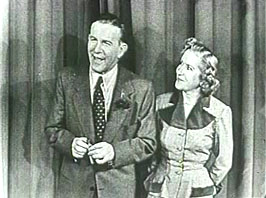 Burns and Allen comedy duo performing on stage