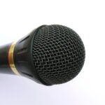 Close-up of a microphone.