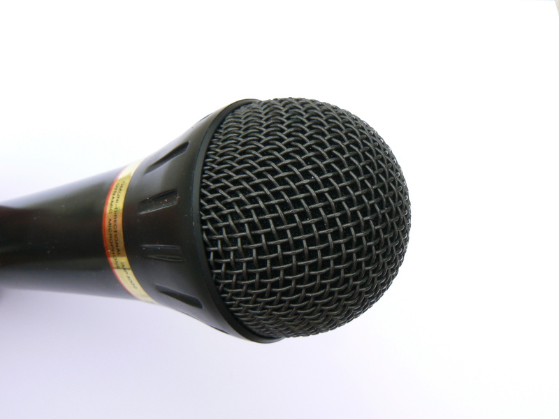 Close-up of a microphone.